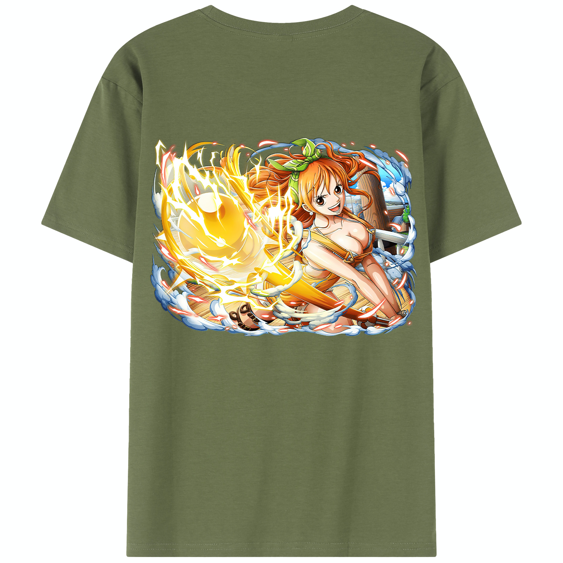 ワンピース ナミ ONE PIECE Nami 綿100％半袖Tシャツ（背面プリント）